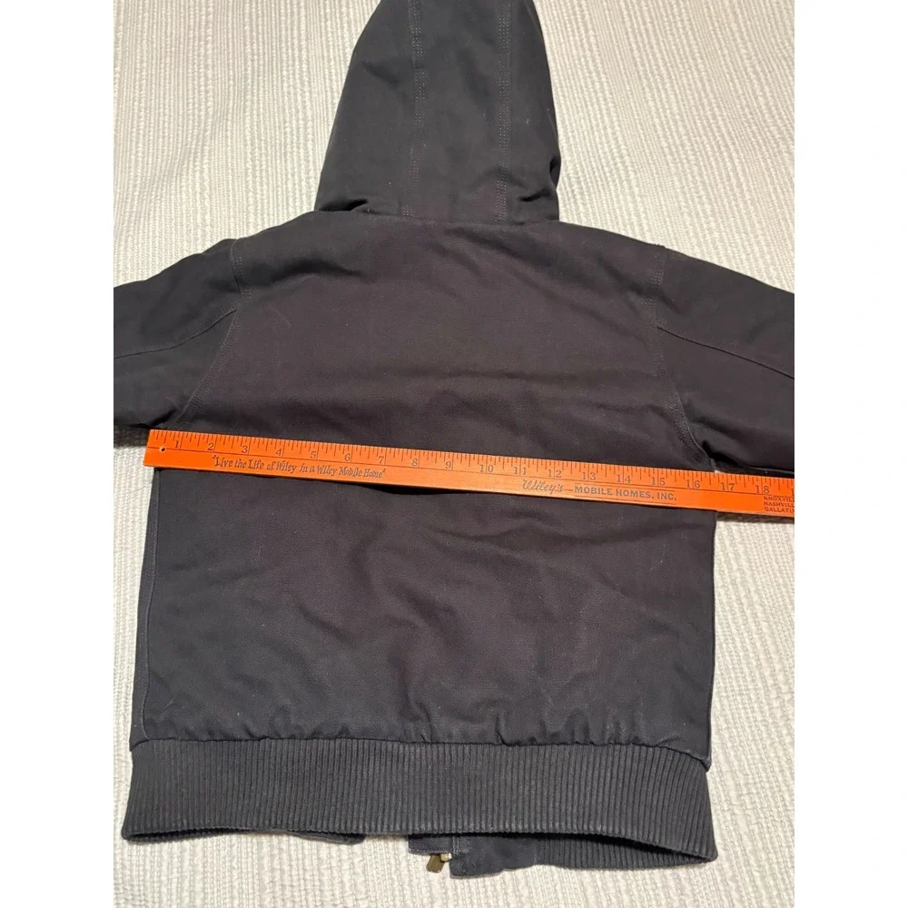 Carhartt Kids Black Quilted Lined Duck Active Jacket XS 6 CP8417